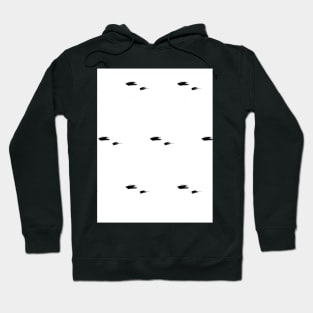 Black fragments on a white background Hoodie